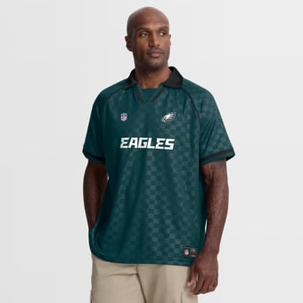 Men's Fanatics Midnight Green/Black Philadelphia Eagles Homerun Raglan V-Neck Polo