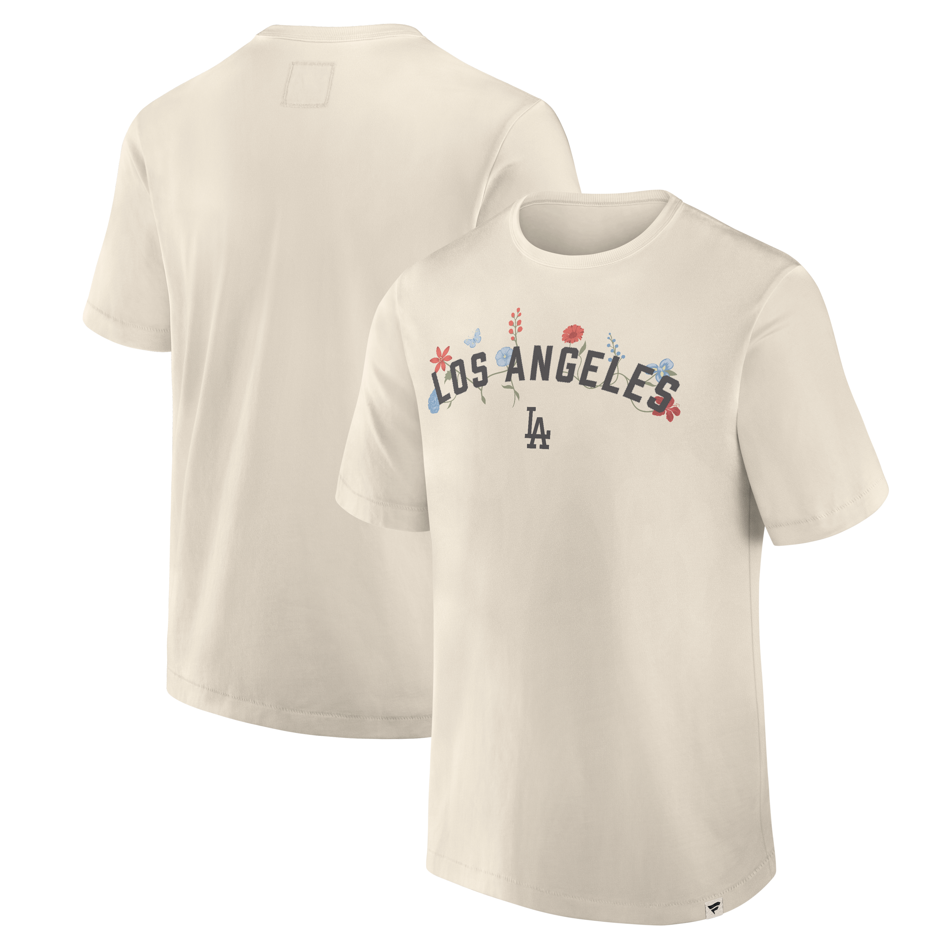 Men's Fanatics Cream Los Angeles Dodgers Bloom​ T-Shirt