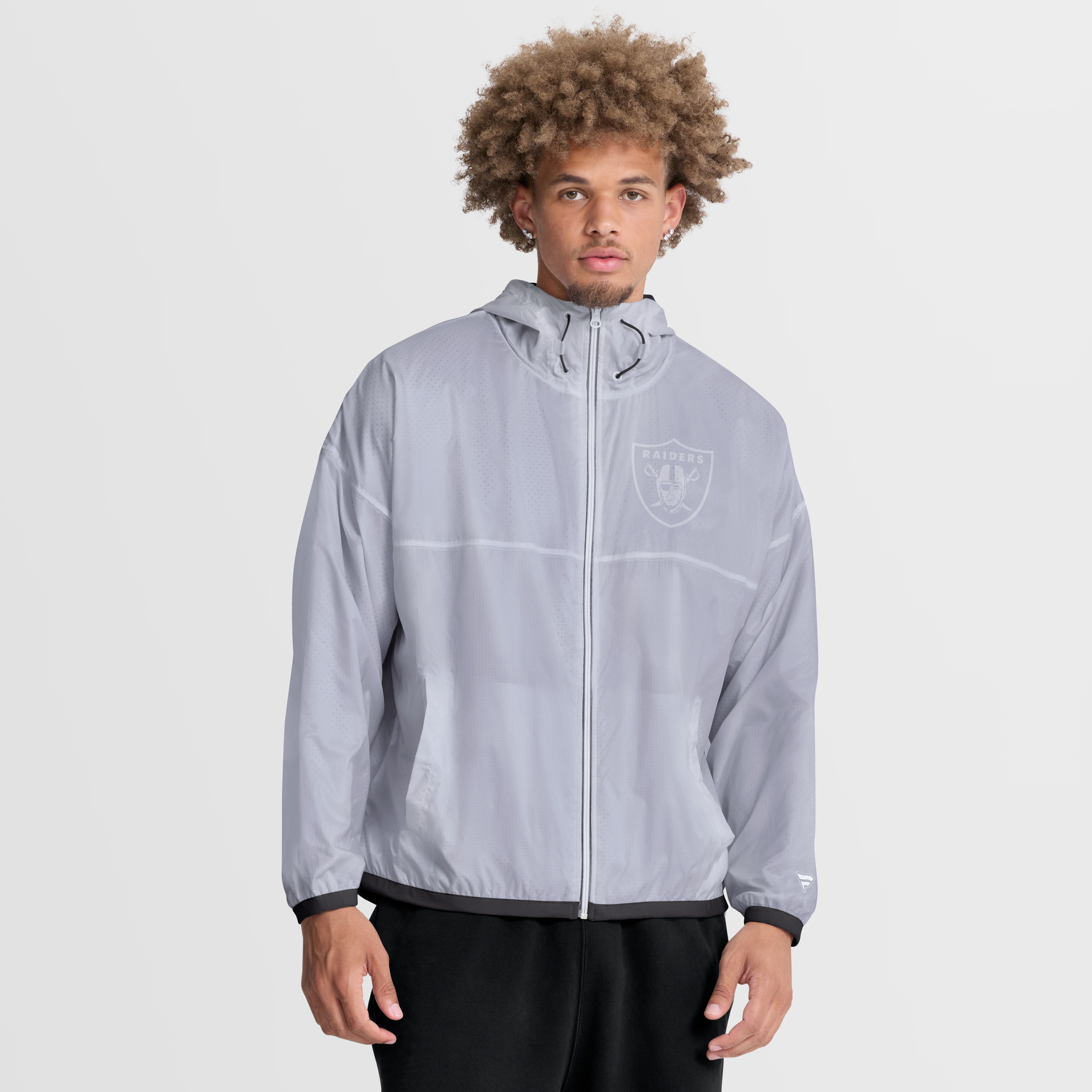 Men's Fanatics White Las Vegas Raiders Type Play Down Full-Zip Jacket