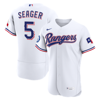 Men's Nike Corey Seager White Texas Rangers Home Authentic Sponsor Patch Jersey