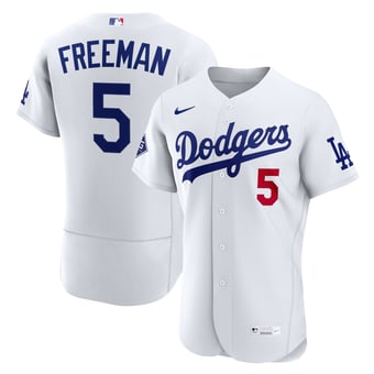 Men's Nike Freddie Freeman White Los Angeles Dodgers Home Authentic Sponsor Patch Jersey