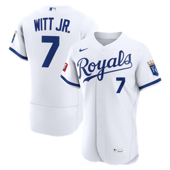 Men's Nike Bobby Witt Jr. White Kansas City Royals Home Authentic Sponsor Patch Jersey