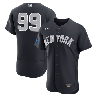 Men's Nike Aaron Judge Navy New York Yankees Alternate Authentic Sponsor Patch Jersey