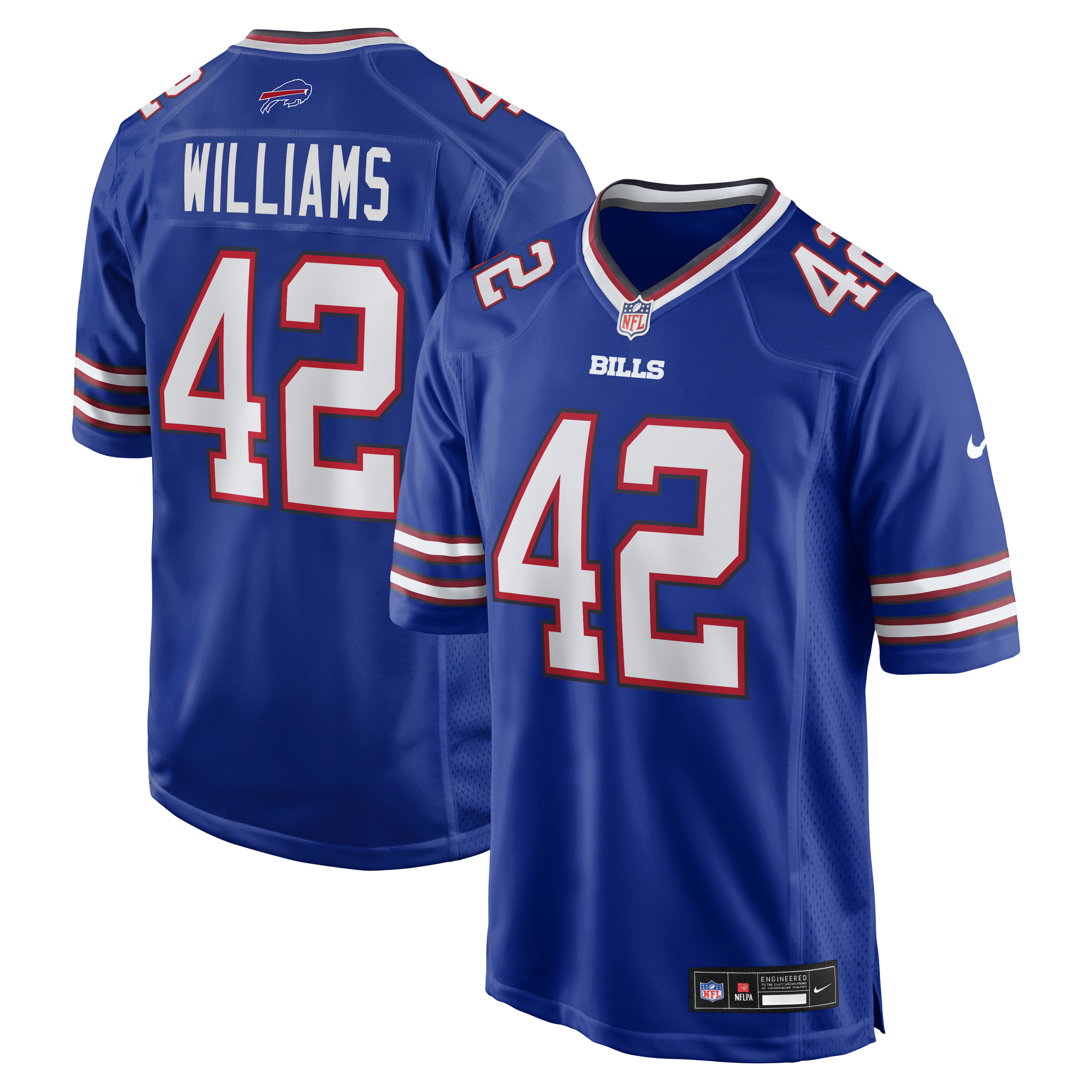 Men's Nike Dorian Williams Royal Buffalo Bills Home Game Jersey