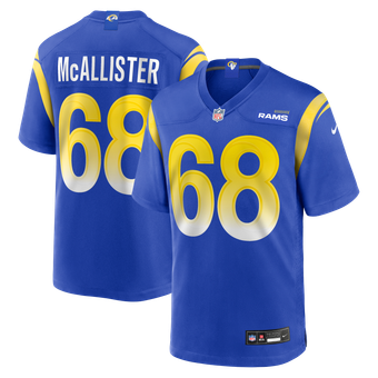 Men's Nike Mike McAllister Royal Los Angeles Rams Home Game Jersey