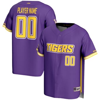 Unisex GameDay Greats  Purple LSU Tigers NIL Pick-A-Player Lightweight Baseball Jersey
