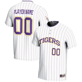 Youth GameDay Greats  White LSU Tigers NIL Pick-A-Player Lightweight Softball Jersey