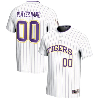 Unisex GameDay Greats White LSU Tigers NIL Pick-A-Player Lightweight Softball Jersey