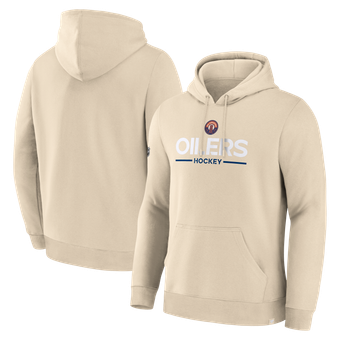 Men's Fanatics Tan Edmonton Oilers Primary Fleece Pullover Hoodie