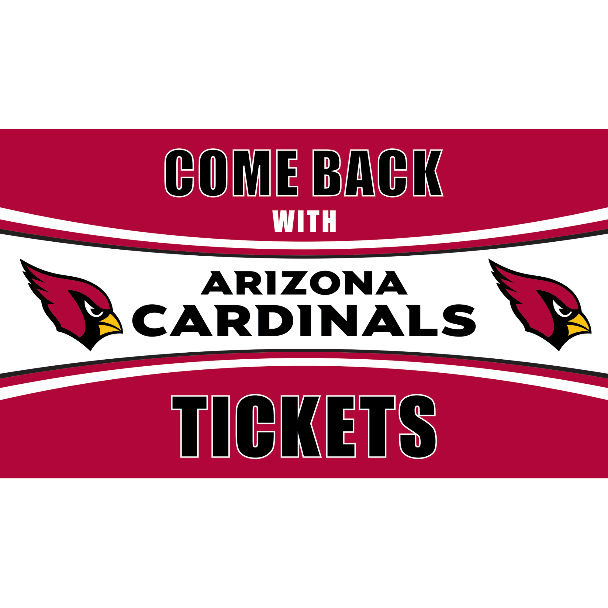 Arizona Cardinals 28" x 16" Come Back With Tickets Door Mat