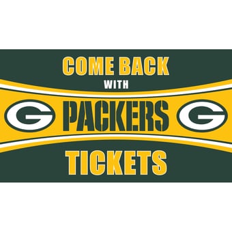 Green Bay Packers 28" x 16" Come Back With Tickets Door Mat