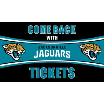 Jacksonville Jaguars 28" x 16" Come Back With Tickets Door Mat