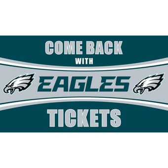 Philadelphia Eagles 28" x 16" Come Back With Tickets Door Mat