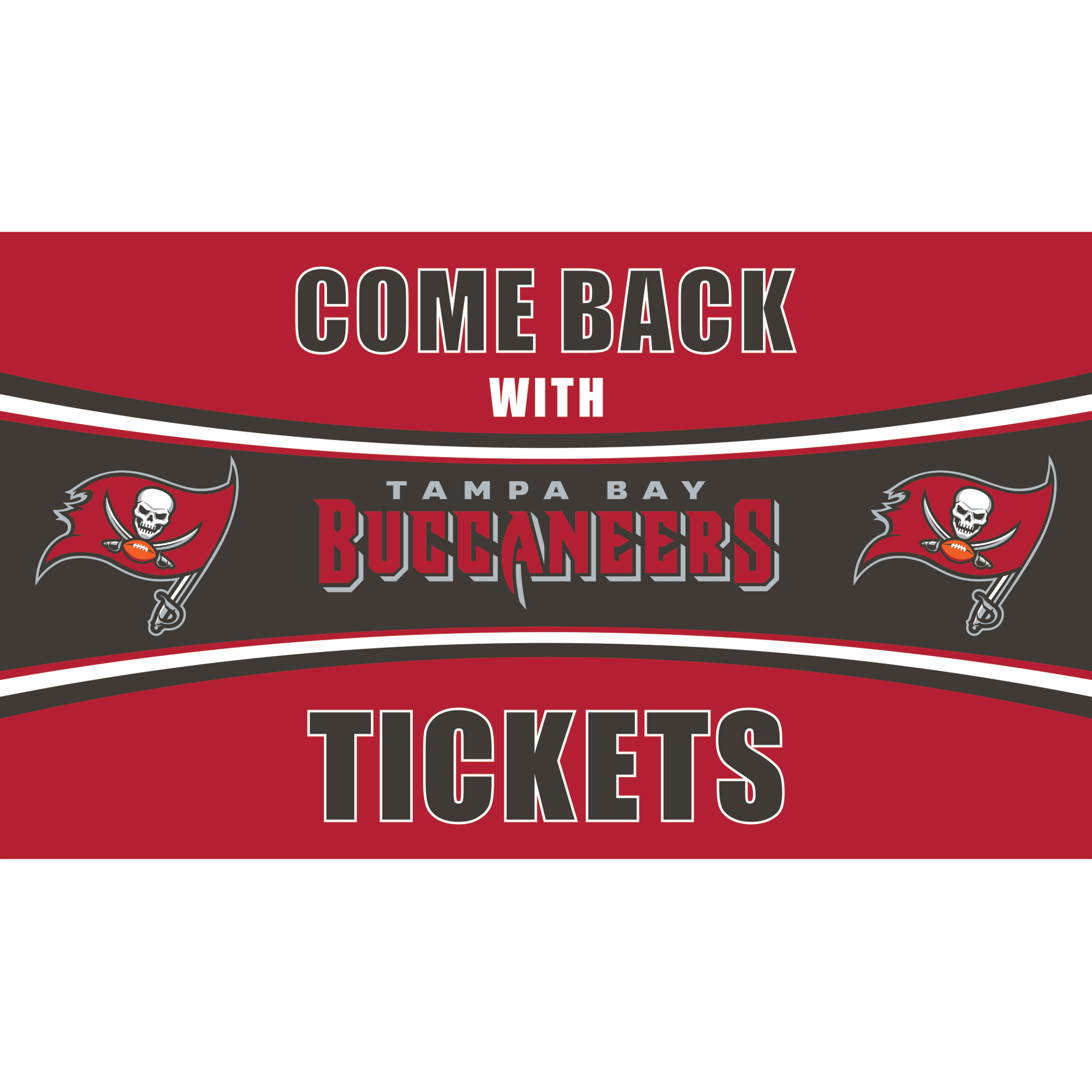 Tampa Bay Buccaneers 28" x 16" Come Back With Tickets Door Mat