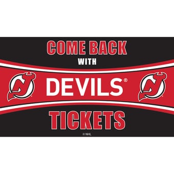 New Jersey Devils 28" x 16" Come Back With Tickets Door Mat