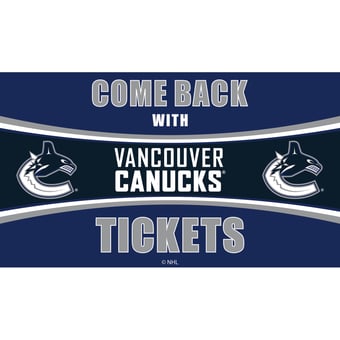 Vancouver Canucks 28" x 16" Come Back With Tickets Door Mat
