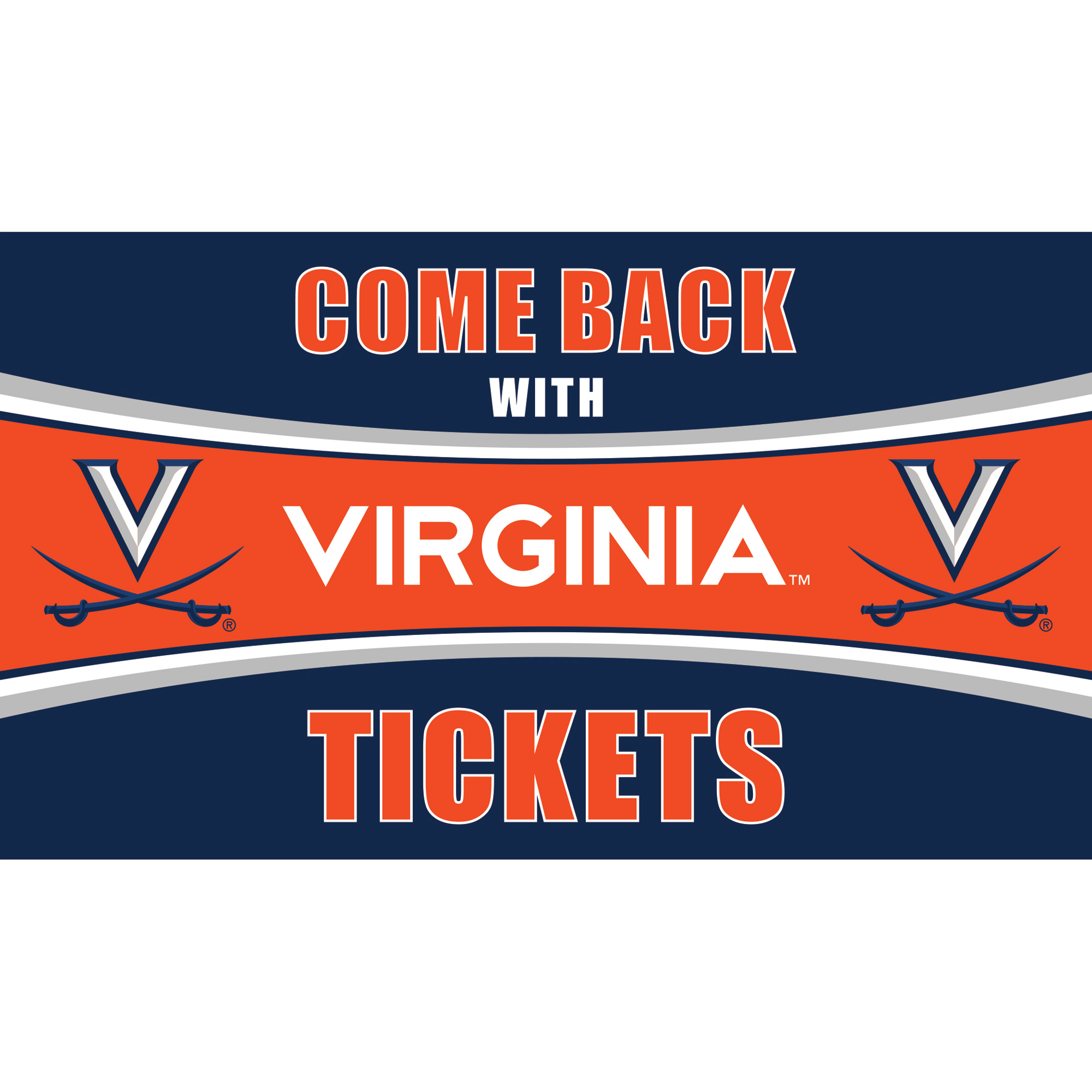 Virginia Cavaliers 28" x 16" Come Back With Tickets Door Mat