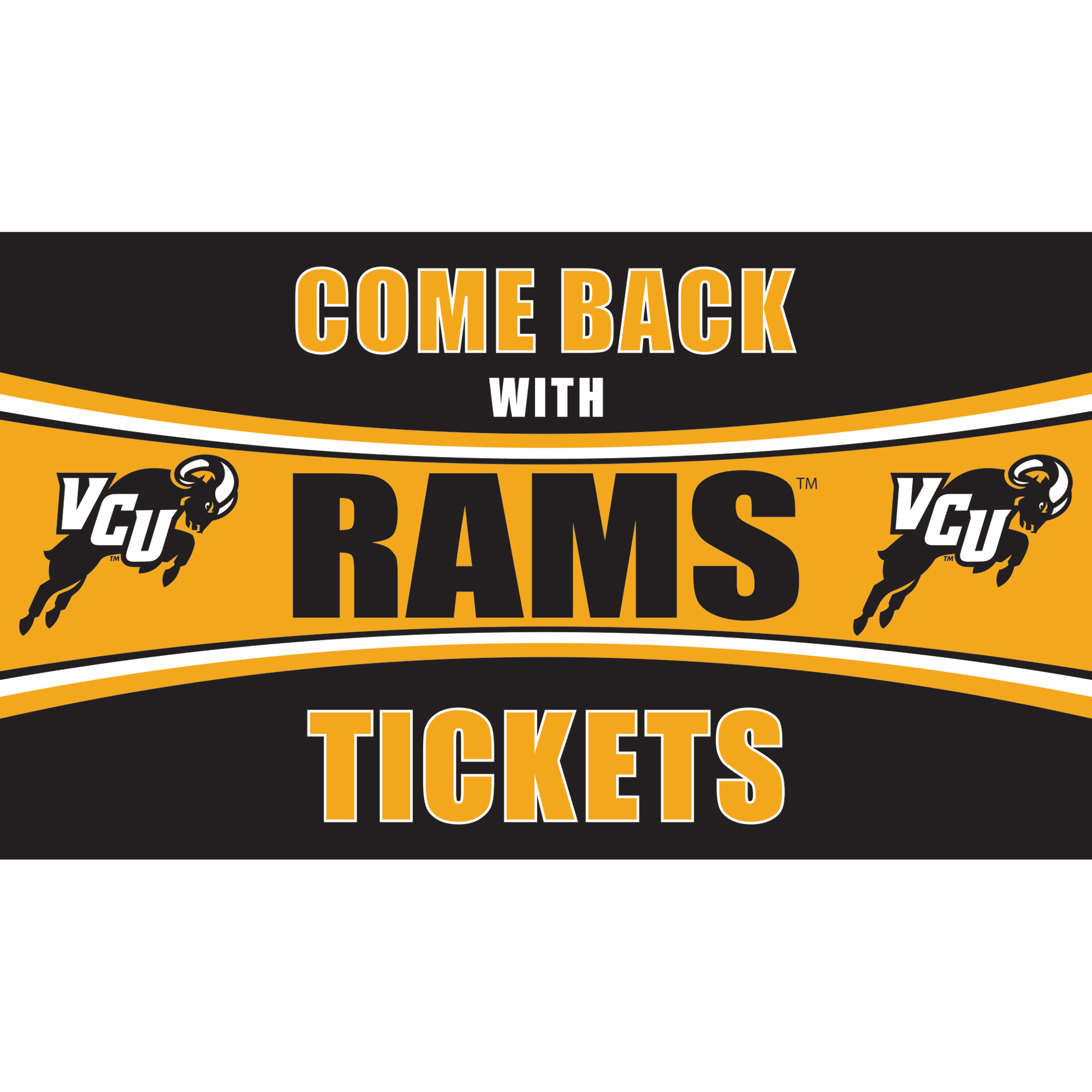 VCU Rams 28" x 16" Come Back With Tickets Door Mat