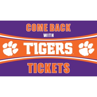 Clemson Tigers 28" x 16" Come Back With Tickets Door Mat