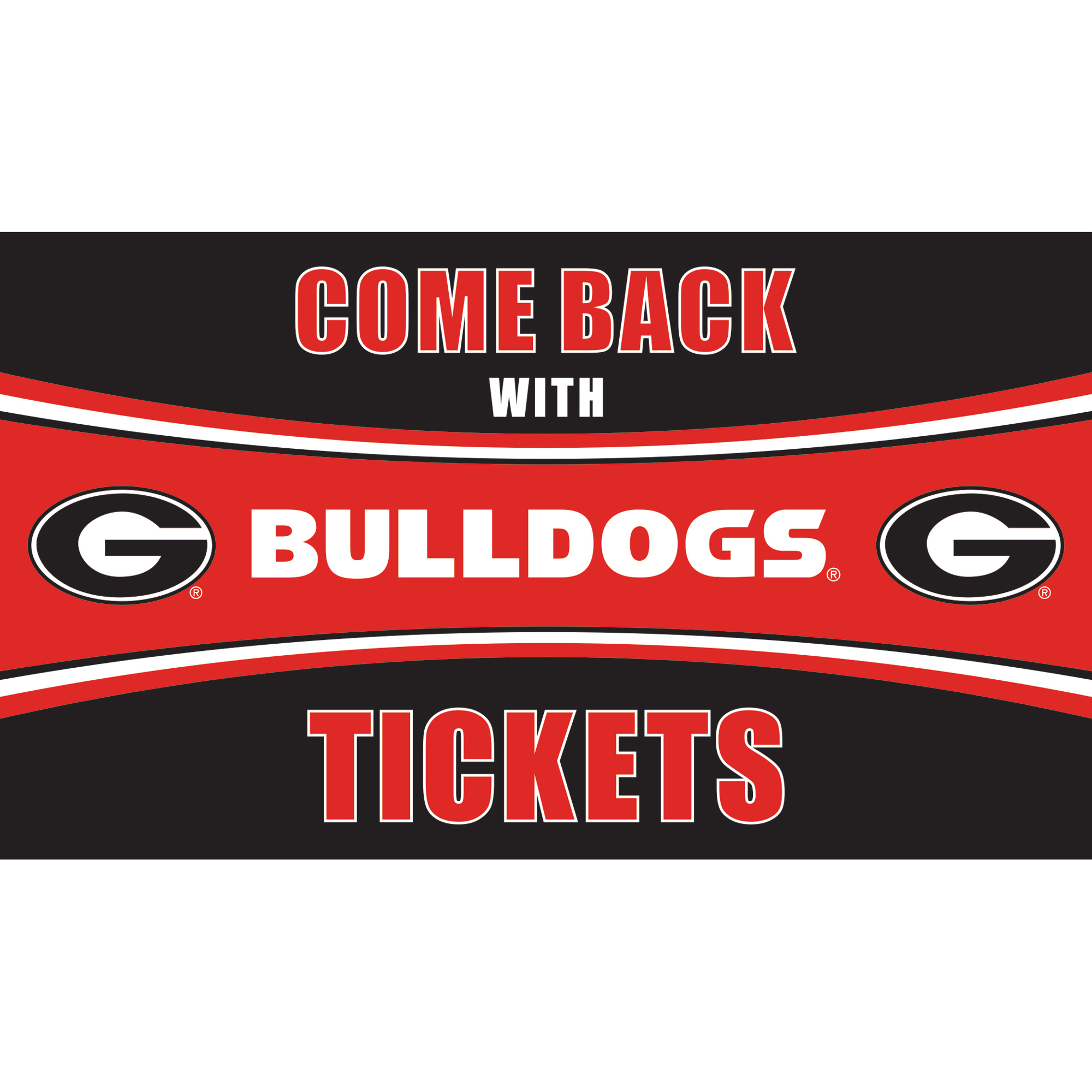 Georgia Bulldogs 28" x 16" Come Back With Tickets Door Mat