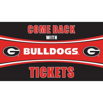 Georgia Bulldogs 28" x 16" Come Back With Tickets Door Mat