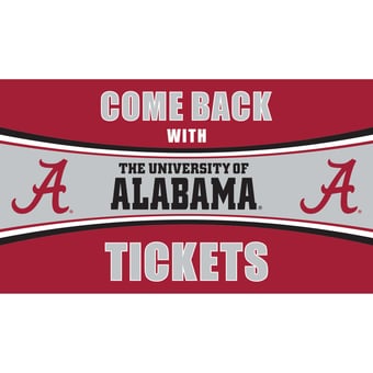 Alabama Crimson Tide 28" x 16" Come Back With Tickets Door Mat