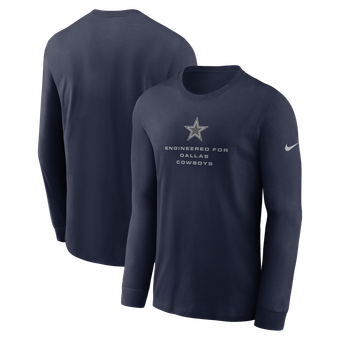 Men's Nike Navy Dallas Cowboys Sideline Bold Arch Star Dri-FIT Long Sleeve T-Shirt