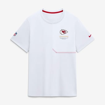 Men's Nike  White Kansas City Chiefs Sideline UV Dri-FIT Coaches Shirt