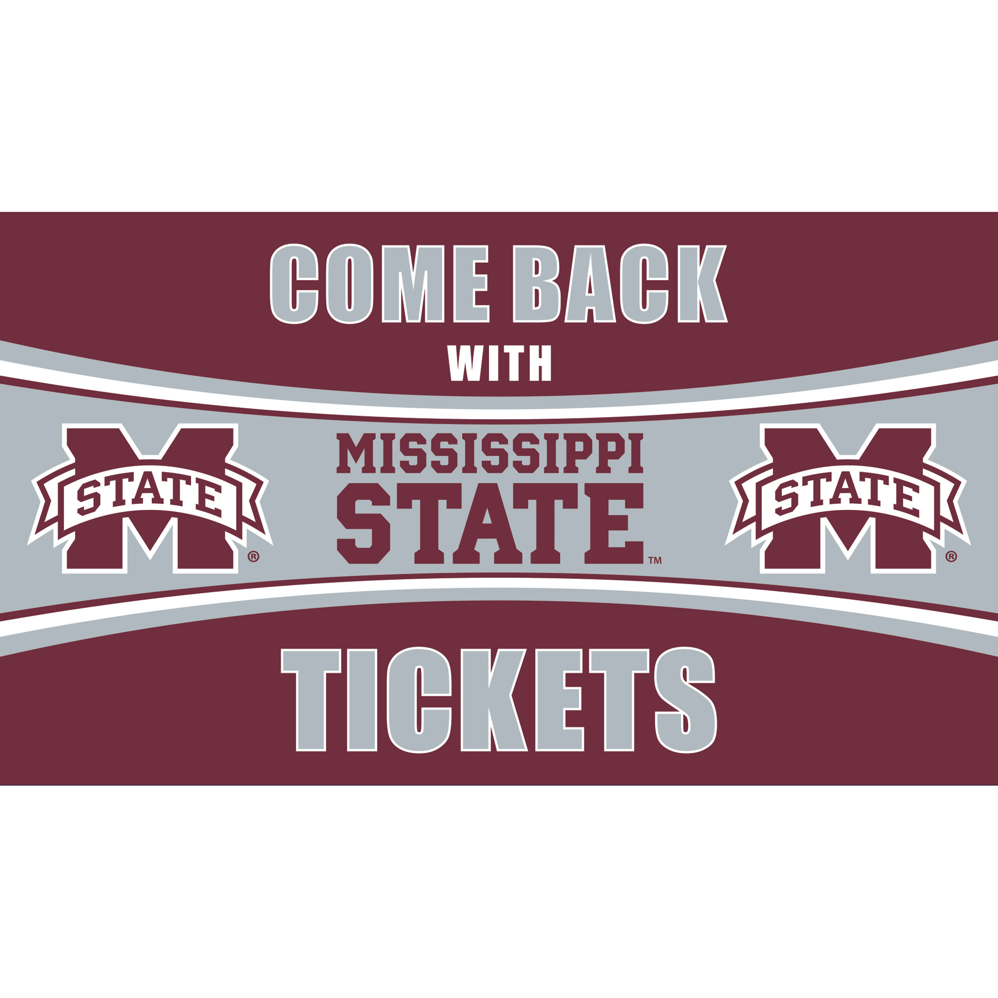 Mississippi State Bulldogs 28" x 16" Come Back With Tickets Door Mat
