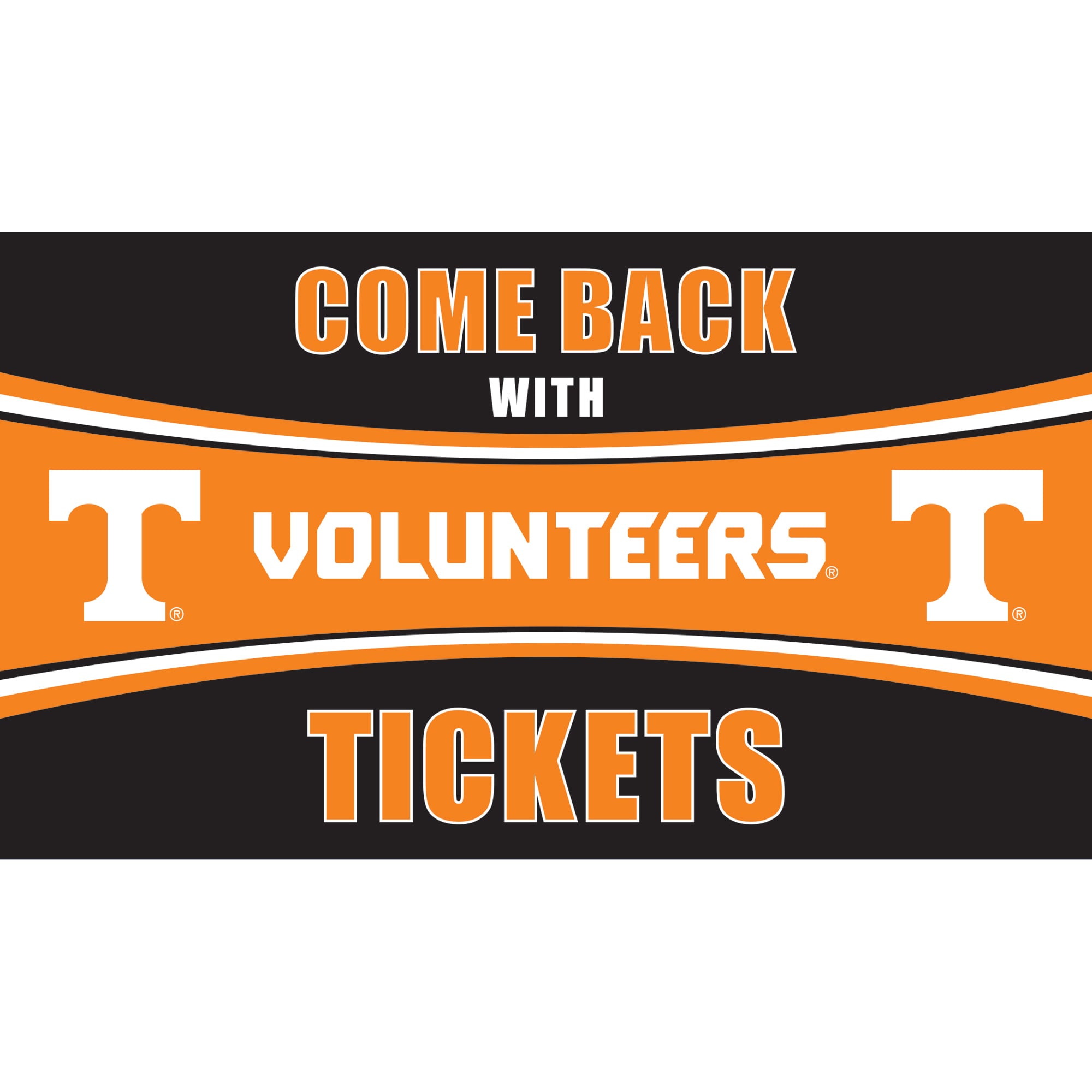 Tennessee Volunteers 28" x 16" Come Back With Tickets Door Mat