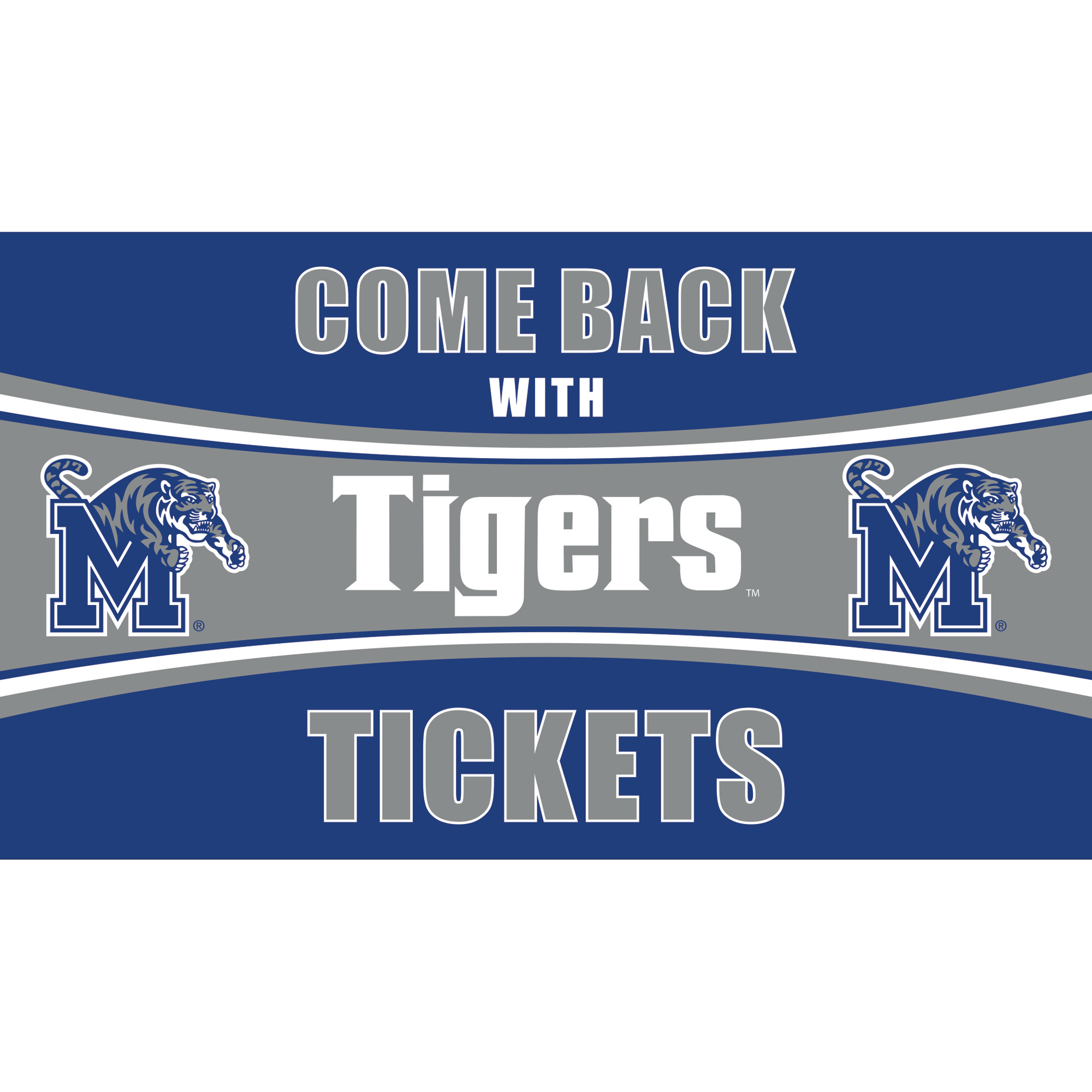 Memphis Tigers 28" x 16" Come Back With Tickets Door Mat