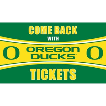 Oregon Ducks 28" x 16" Come Back With Tickets Door Mat