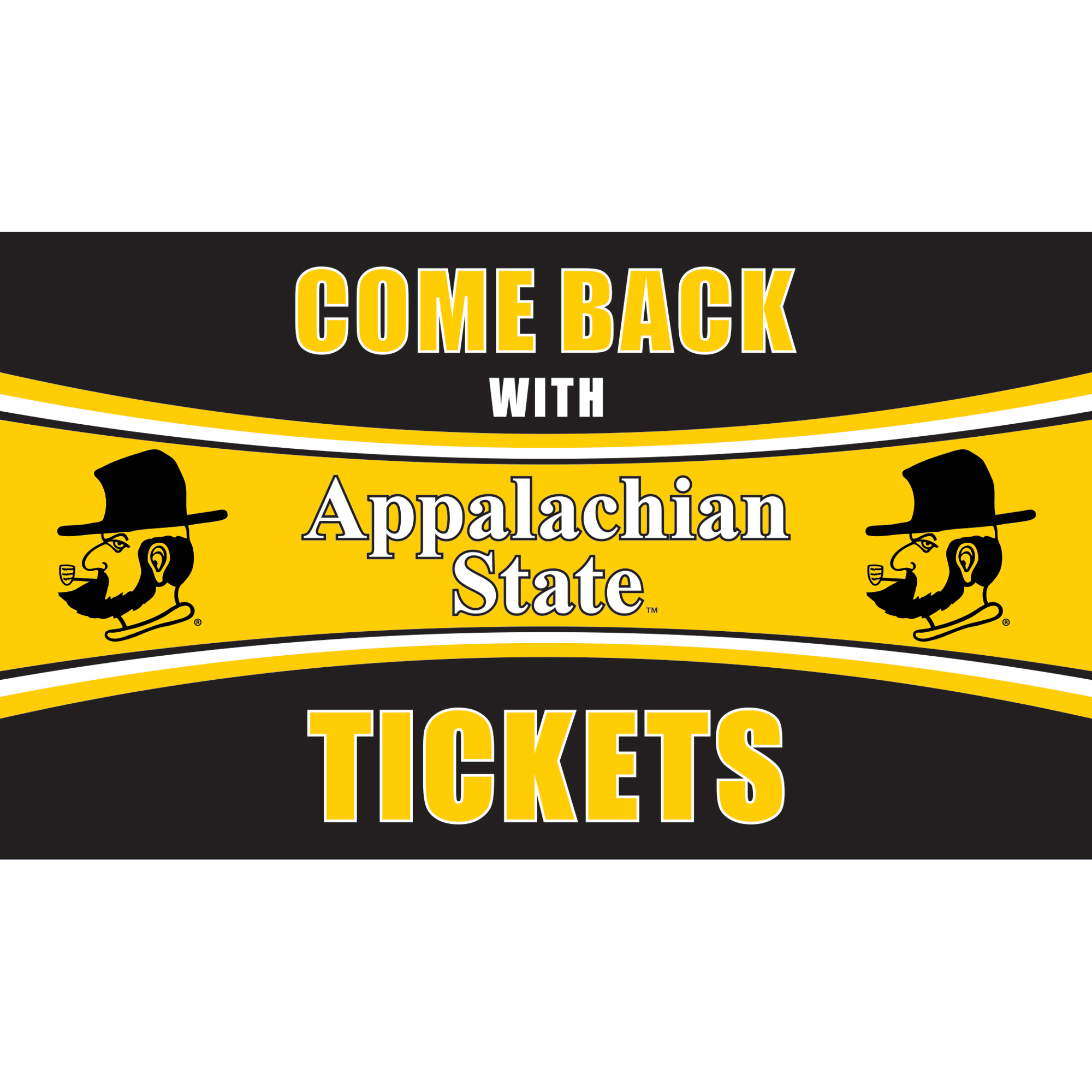 Appalachian State Mountaineers 28" x 16" Come Back With Tickets Door Mat