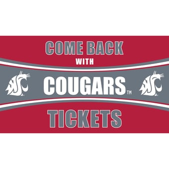 Washington State Cougars 28" x 16" Come Back With Tickets Door Mat