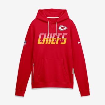 Men's Nike Red Kansas City Chiefs Sideline Standard Issue Top Prospect Dri-FIT Hoodie
