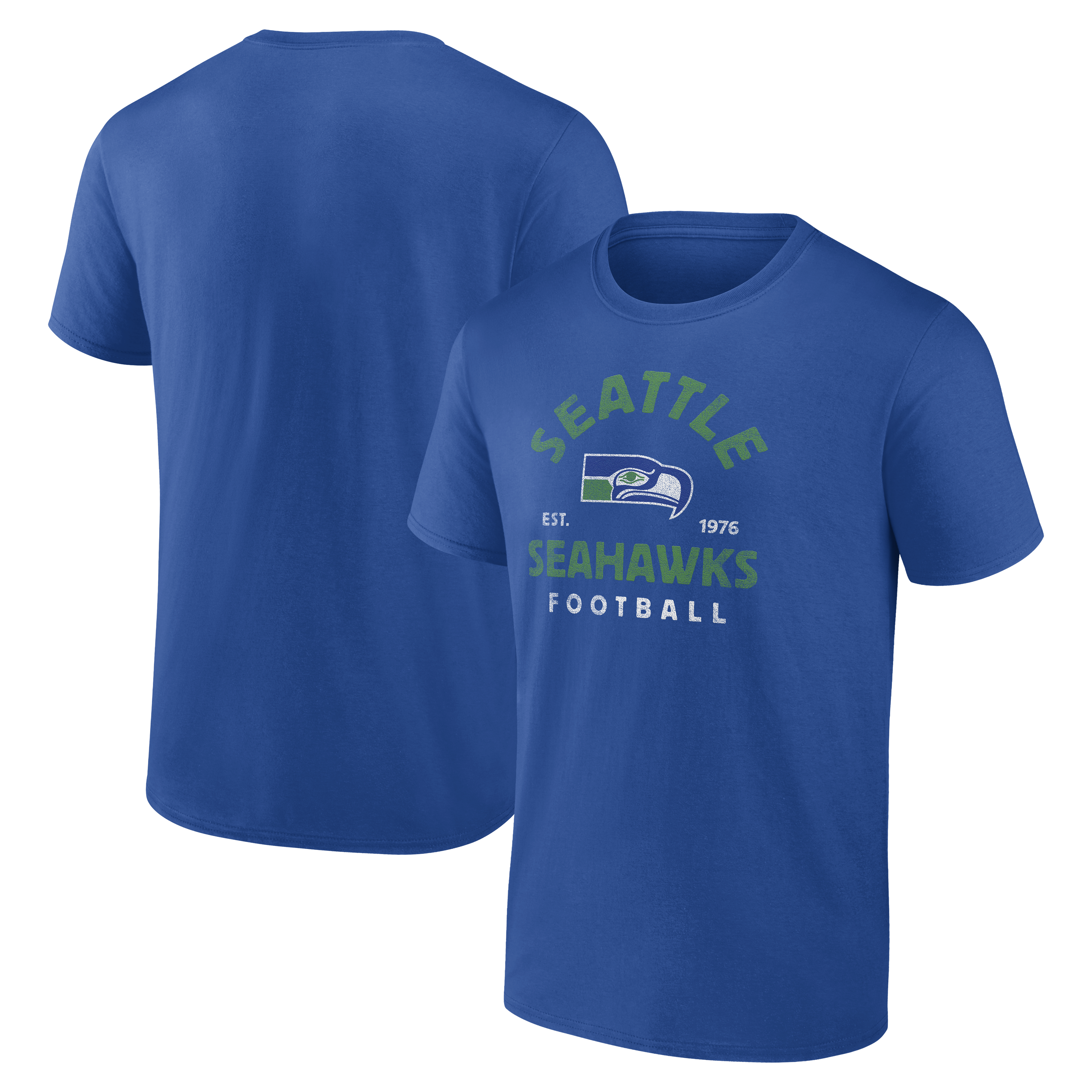 Men's Logo Athletic  Royal Seattle Seahawks Vintage Arch T-Shirt