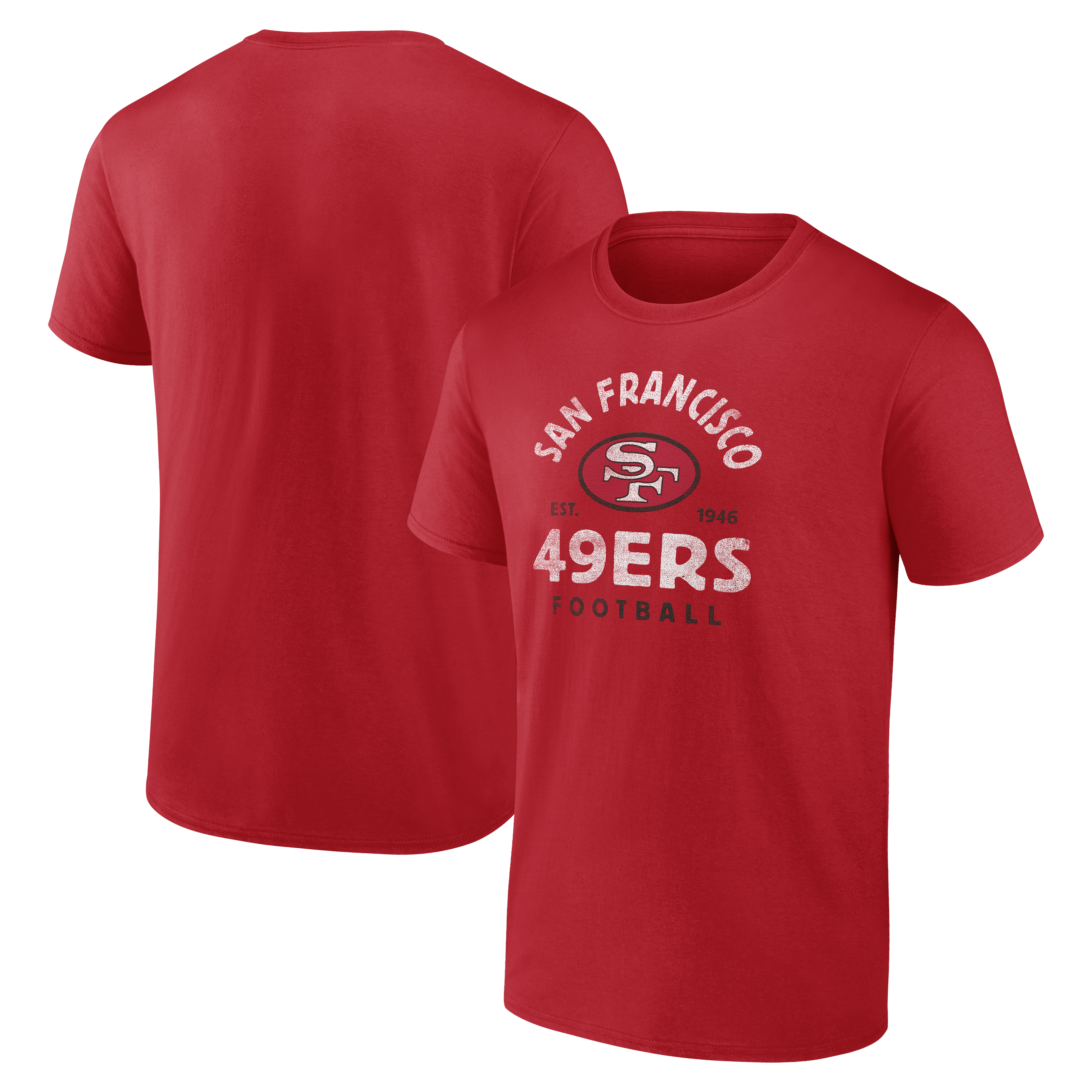 Men's Logo Athletic Scarlet San Francisco 49ers Vintage Arch T-Shirt