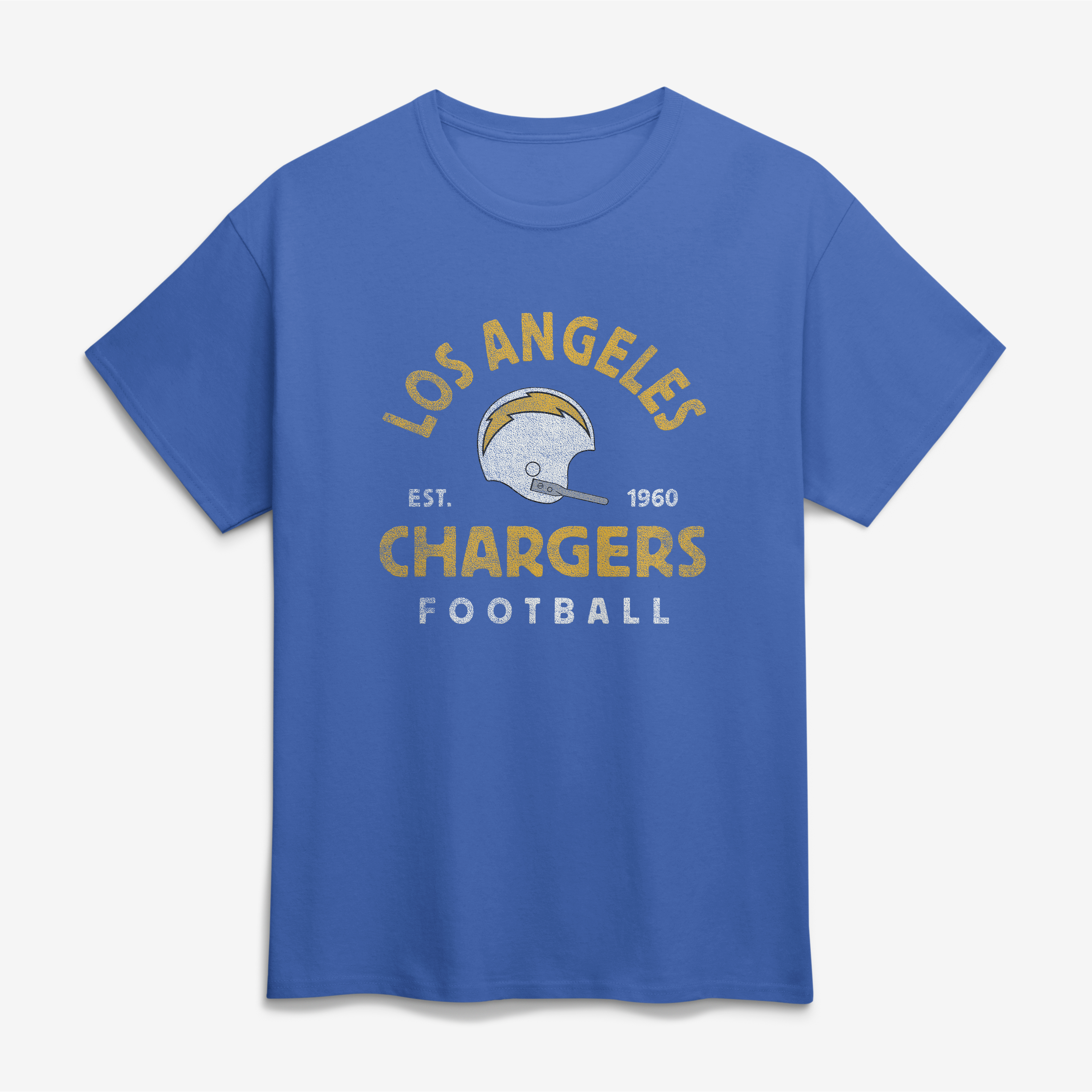 Men's Logo Athletic Powder Blue Los Angeles Chargers Vintage Arch T-Shirt