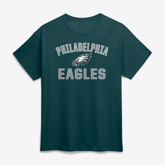 Men's Logo Athletic Midnight Green Philadelphia Eagles Cotton Victory Arch T-Shirt
