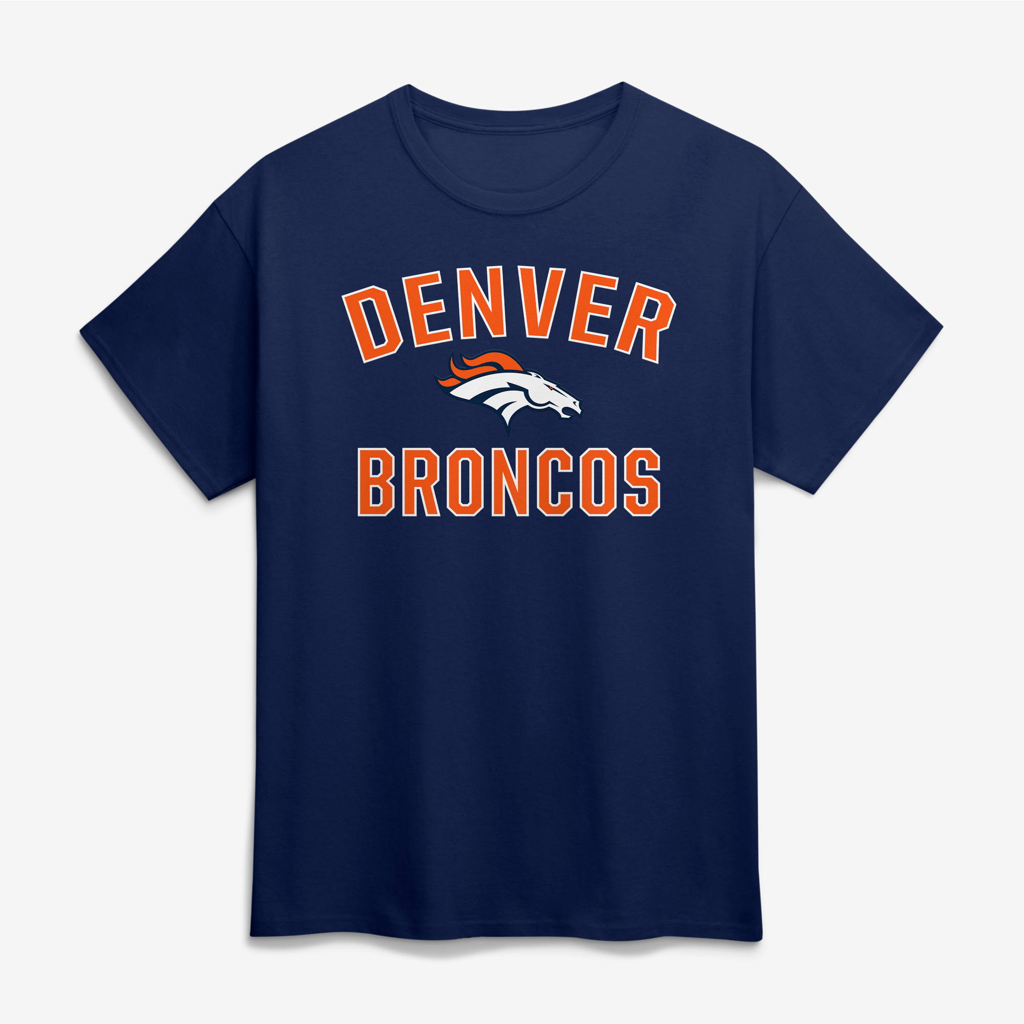 Logo Athletic Men's Navy Denver Broncos Cotton Victory Arch T-Shirt - Navy
