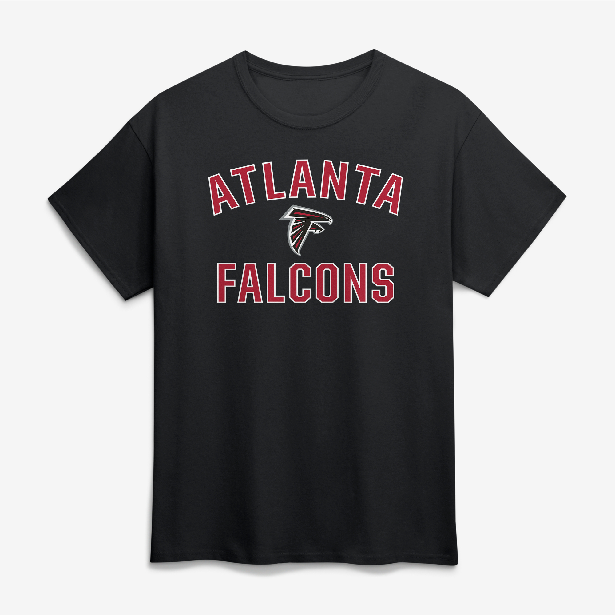 Men's Logo Athletic Black Atlanta Falcons Cotton Victory Arch T-Shirt