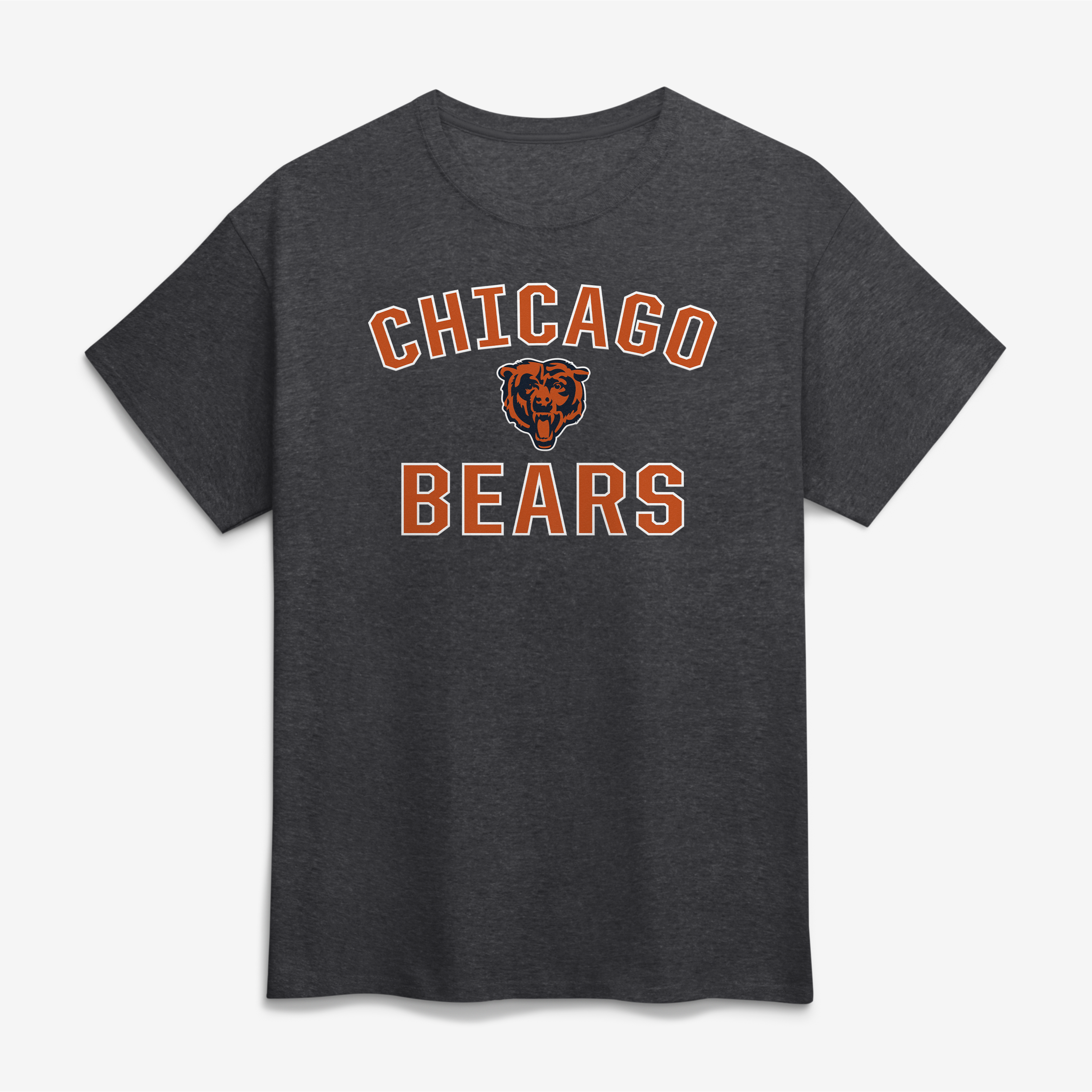 Men’s Logo Athletic Charcoal Chicago Bears Cotton Victory Arch T-Shirt