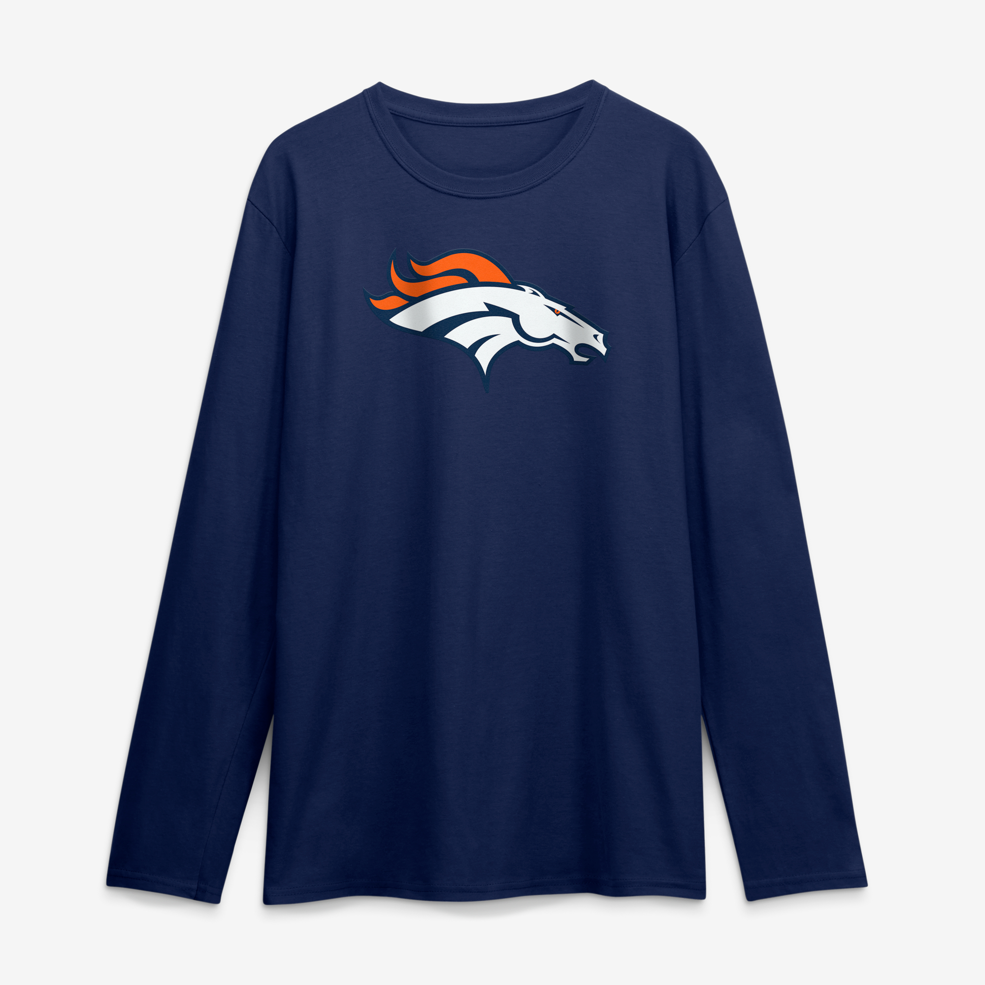 Logo Athletic Men's Navy Denver Broncos Primary Logo Long-Sleeve T-Shirt - Navy