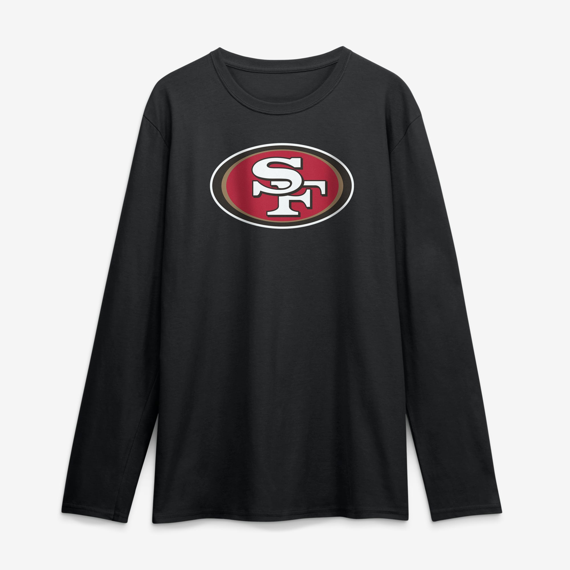 Men's Logo Athletic Black San Francisco 49ers Primary Logo Long Sleeve T-Shirt