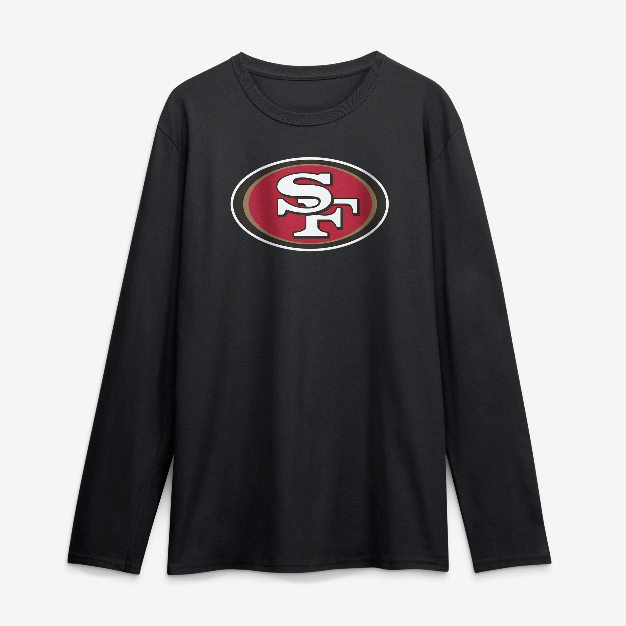 Men's Logo Athletic Black San Francisco 49ers Primary Logo Long Sleeve T-Shirt