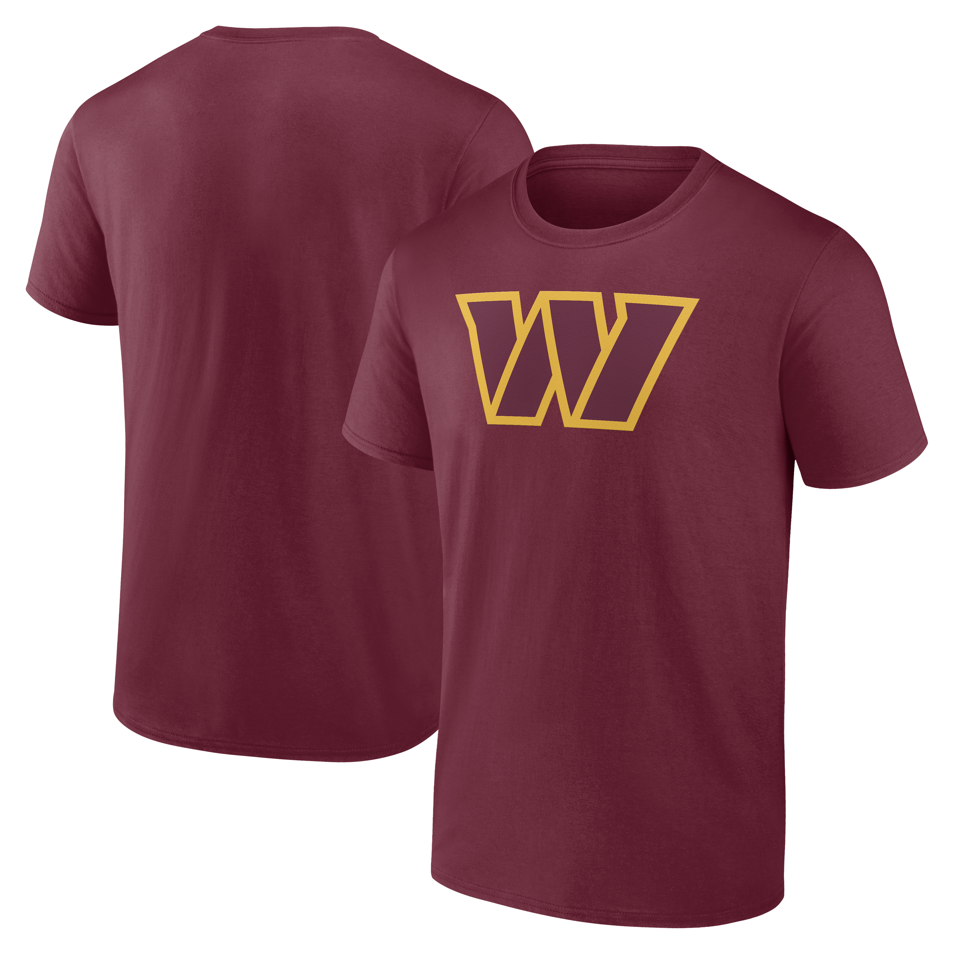 Men's Logo Athletic Burgundy Washington Commanders Primary Logo T-Shirt