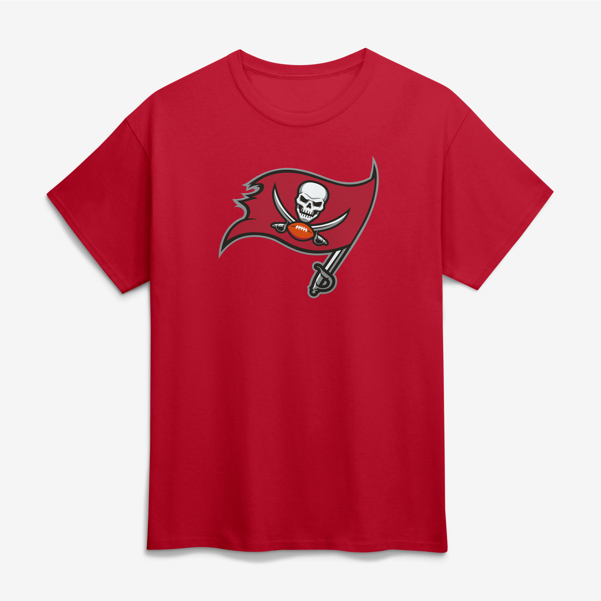 Men's Logo Athletic Red Tampa Bay Buccaneers Primary Logo T-Shirt