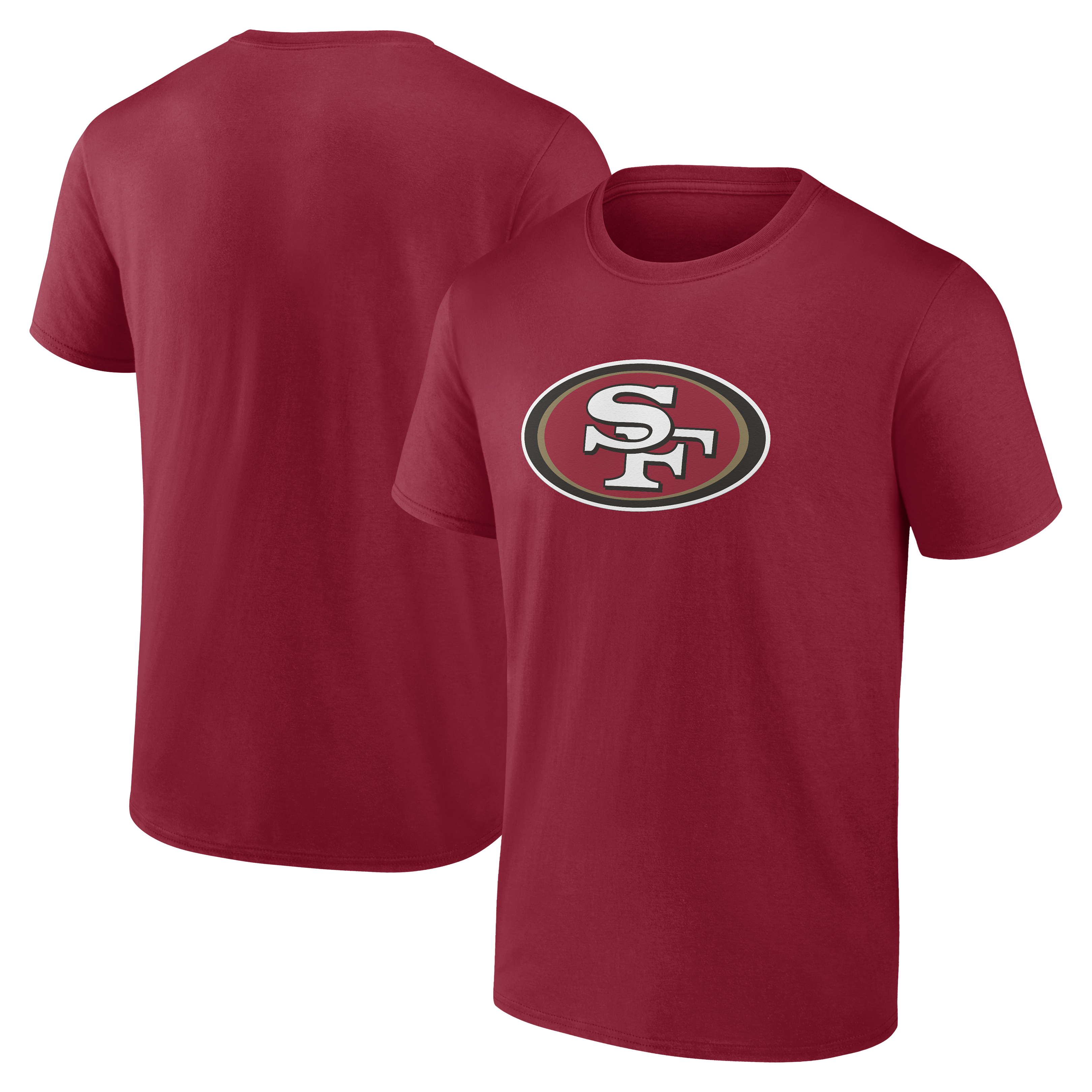 Men's Logo Athletic  Scarlet San Francisco 49ers Primary Logo T-Shirt