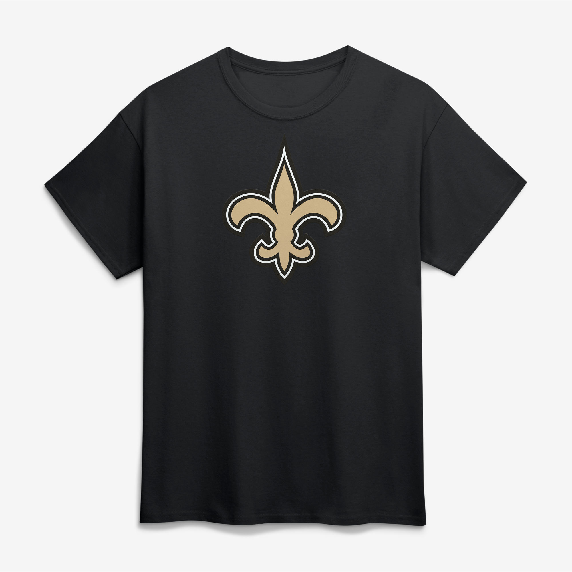 Men's Logo Athletic Black New Orleans Saints Primary Logo T-Shirt