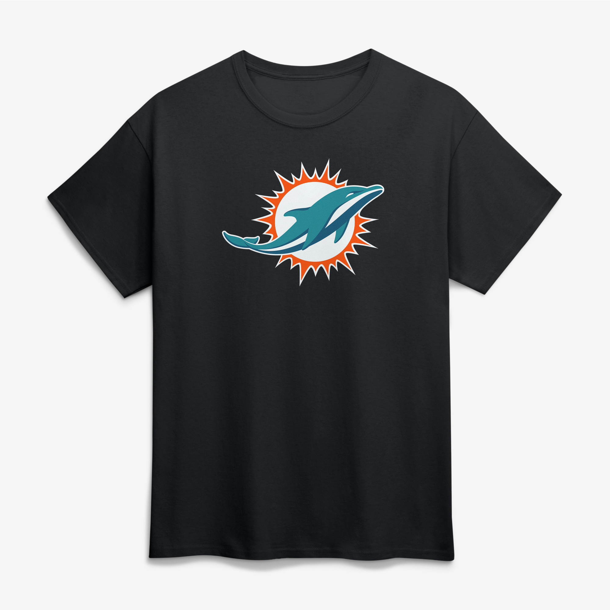 Men's Logo Athletic  Black Miami Dolphins Primary Logo T-Shirt